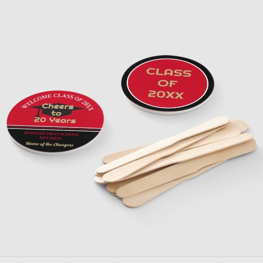 Vier het! 20e klas reünie handwaaier (Niet-gemonteerd)