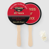 Vier het! 20e klas reünie handwaaier (Voorkant en achterkant)