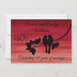 Vier het 40-jarig jubileum van Lovebirds Kaart