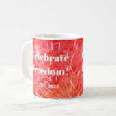 Vier het! 4 juli Vuurwerkexplosie Koffie Mok (Voorkant links)