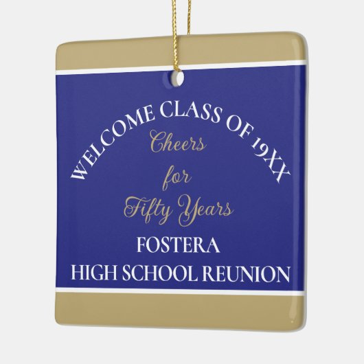 Vier het! 50e klas reünie keramisch ornament (Links)