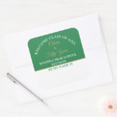 Vier het! 50e Klasse Reünie naam Vierkante Sticker (Envelop)