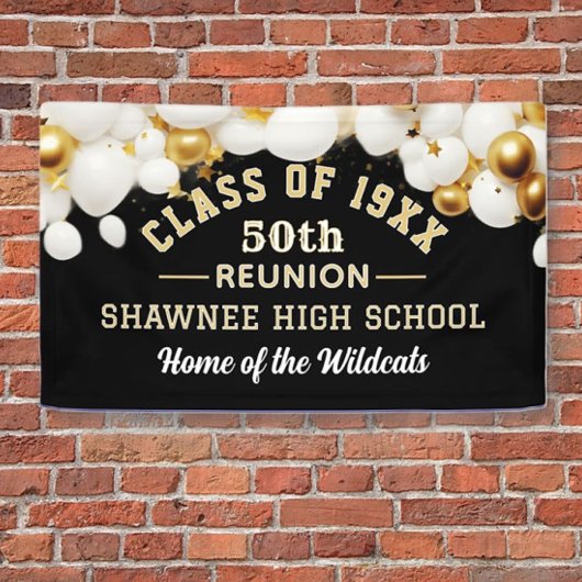 Vier het! 50ste klasreünie-feestbanner spandoek