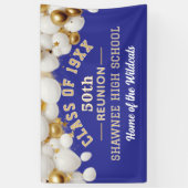 Vier het! 50ste klasreünie-feestbanner spandoek (Verticaal)
