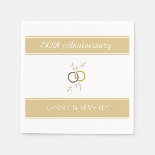 Vier het! AANGEPASTE Jubilea servetten (Voorkant)