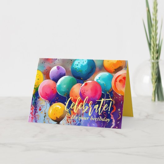 Vier het! Aangepaste tekst bij elke gelegenheid Kaart (Voorkant)