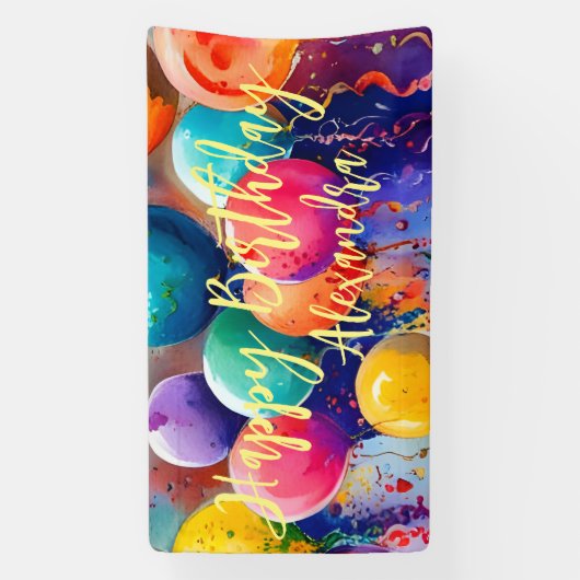 Vier het! Aangepaste tekst bij elke gelegenheid Spandoek (Verticaal)