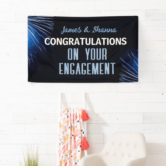 Vier het! Aangepaste verlovingsfeest  Spandoek (Insitu)