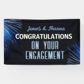 Vier het! Aangepaste verlovingsfeest  Spandoek (Horizontaal)