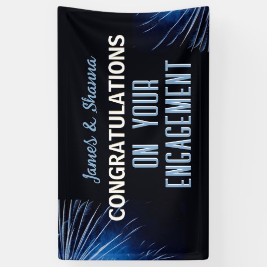 Vier het! Aangepaste verlovingsfeest  Spandoek (Verticaal)