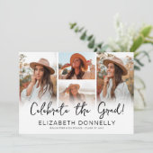 Vier het Afstudeerder Foto Afstuderen Kaart (Staand voorkant)