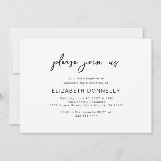 Vier het Afstudeerder Foto Afstuderen Kaart (Achterkant)