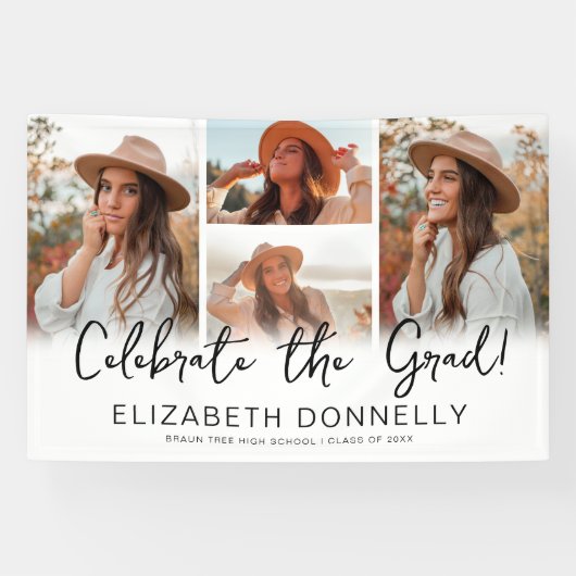 Vier het Afstudeerder Fotoafstudeerfeest Spandoek (Horizontaal)