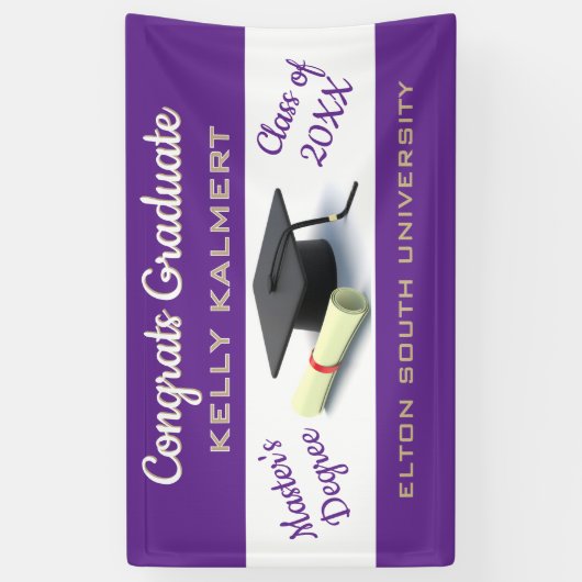Vier het! Afstuderen met een masterdiploma Spandoek (Verticaal)