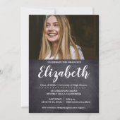 Vier het Afstuderen Photo Chalkboard Afstuderen Kaart (Voorkant)