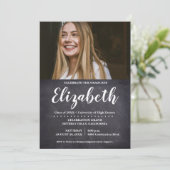 Vier het Afstuderen Photo Chalkboard Afstuderen Kaart (Staand voorkant)