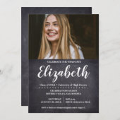 Vier het Afstuderen Photo Chalkboard Afstuderen Kaart (Voorkant / Achterkant)