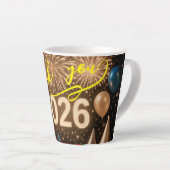 Vier het begin van 2026 met dankbaarheid  latte mok (Rechterhoek)