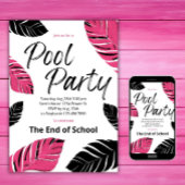 Vier het einde van School Pool Party Kaart