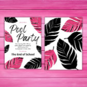 Vier het einde van School Pool Party Kaart