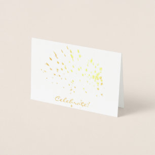 Vier het feest!  Gouden Folie Mini Kaart
