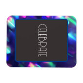 "Vier het" flexibele fotomagneet Magneet (Horizontaal)