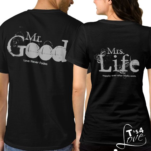 Vier het goede leven: Mr. & Mrs. Couples T-shirt