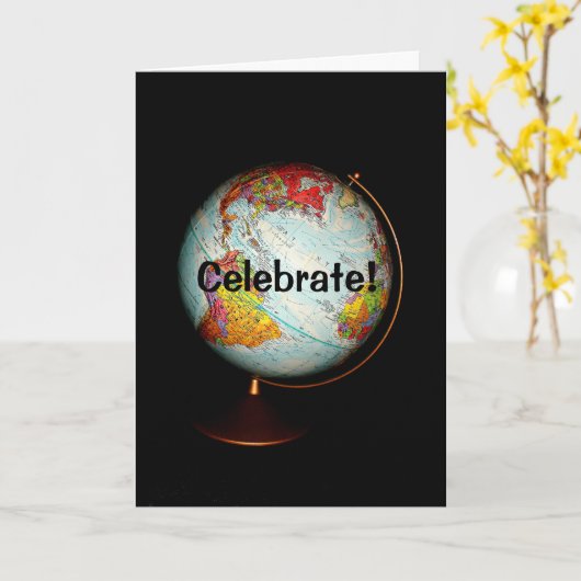 Vier het! Happy Earth Day Kaart (Gele Bloem)