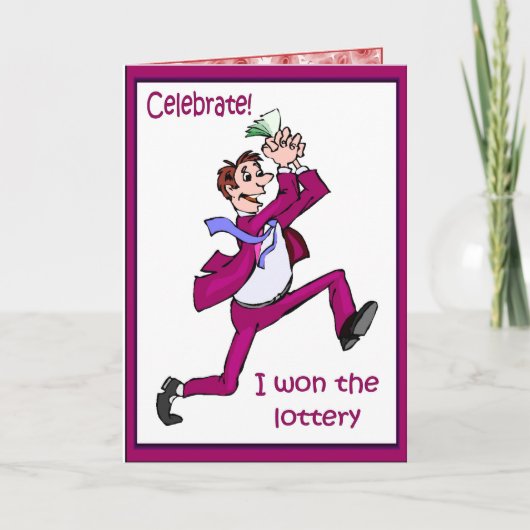 Vier het! Ik heb de loterij gewonnen Kaart (Voorkant)