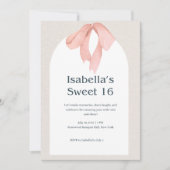"Vier het in stijl – Elegante Sweet 16 uitnodiging (Voorkant)