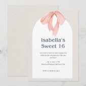 "Vier het in stijl – Elegante Sweet 16 uitnodiging (Voorkant / Achterkant)