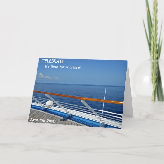 Vier...Het is tijd voor een Cruise...Save the Date Aankondiging (Voorkant)