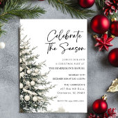 Vier het kerstdiner van het seizoen kaart