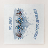 Vier het kerstfeest, kom op legpuzzel (Horizontaal)