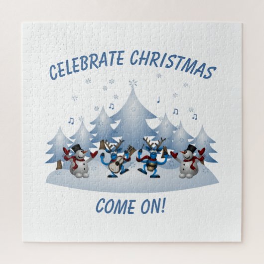 Vier het kerstfeest, kom op legpuzzel (Verticaal)