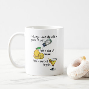 Vier het leven, grappige uitspraken cadeau koffiemok