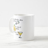 Vier het leven, grappige uitspraken cadeau koffiemok (Voorkant links)