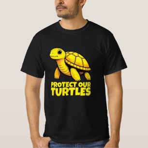 Vier het leven in het Zee met unieke schildpadkuns T-shirt