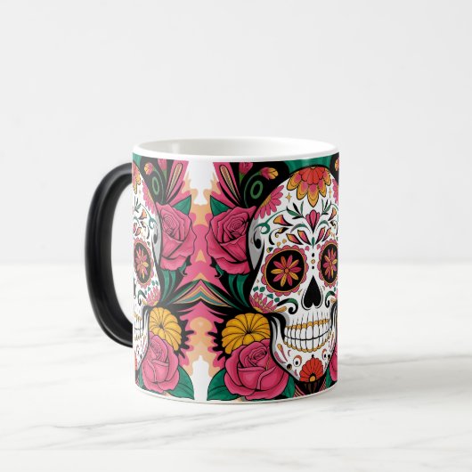 Vier het leven Suikerschedel Magische Mok (Voorkant links)