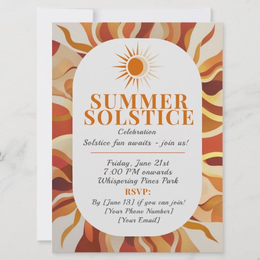 Vier het Licht! Zomerzonnewende Kaart (Voorkant)