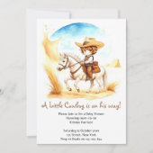 Vier het Little Cowboy Baby shower Kaart (Voorkant)