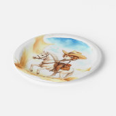 Vier het Little Cowboy Baby shower Papieren Bordje (Gekanteld)