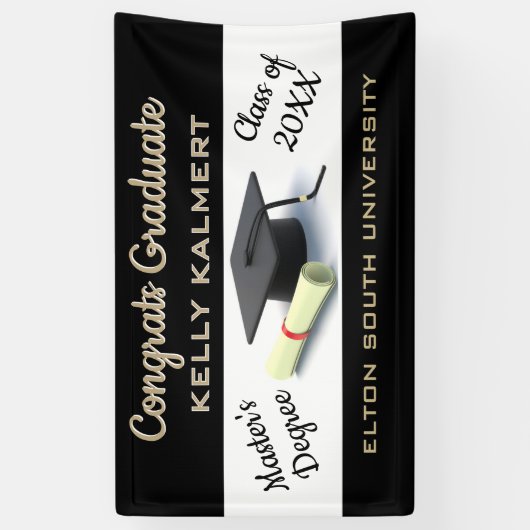 Vier het! Master's Degree Afstuderen Spandoek (Verticaal)