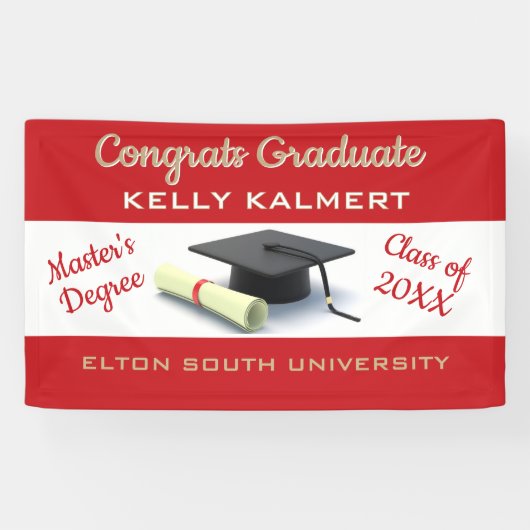 Vier het! Master's Degree Afstuderen Spandoek (Horizontaal)