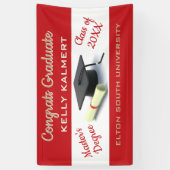 Vier het! Master's Degree Afstuderen Spandoek (Verticaal)