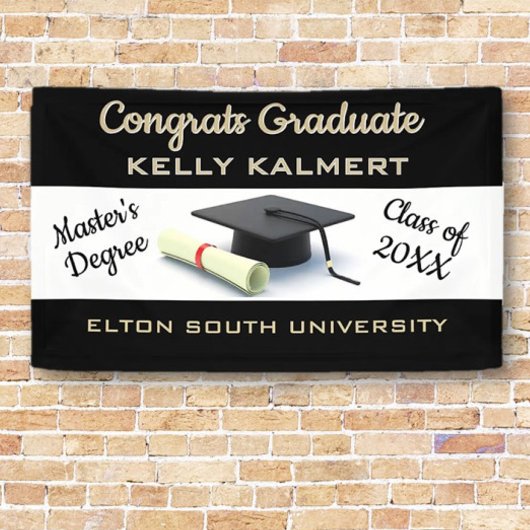 Vier het! Master's Degree Afstuderen Spandoek