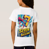 Vier het met deze 7 jaar geweldige t-shirt (Achterkant)