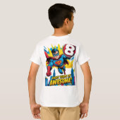 Vier het met deze "Acht jaar Geweldige! T-shirt (Achterkant volledig)