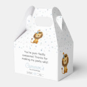 Vier het met een brul! Boy's Lion Verjaardag Bedankdoosjes (Voorkant Zijde)