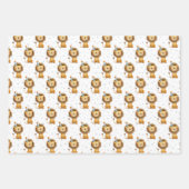 Vier het met een brul! Boy's Lion Verjaardag Inpakpapier Vel (Voorkant 3)